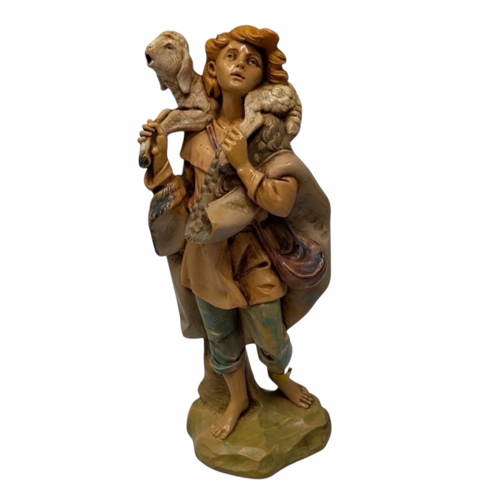 1993 Fontanini hand-Painted Shepherd Gabriel With Lamb #332